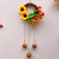 15厘米向日葵花环(不含动物) 花环装饰壁挂墙壁挂件墙上客厅挂墙房间墙饰壁饰室内饰品创意家居