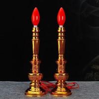 6寸招财烛台 一对 钨丝灯款(钨丝灯无质保) 烛台 家用一对插电电蜡烛台电烛台供灯神台佛具摆件LED佛堂神龛灯