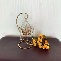 金色单头送蜡烛 北欧式铁艺烛台 烛光晚餐道具圣诞摆件创意软装饰品 情人节送蜡烛