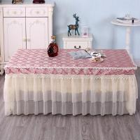 如意红收腰茶几罩 100*50*40茶几罩 欧式茶几桌布长方形家用茶几防尘罩蕾丝餐桌套子床头柜盖布桌布艺