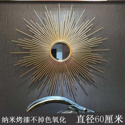 直径60厘米(镜片) 欧式金属壁饰玄关客厅墙面壁挂墙饰餐厅太阳镜装饰品轻奢墙上挂件