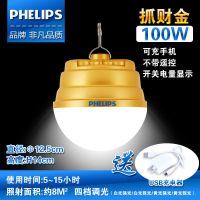 抓财款100W双光USB充电 USB充电led灯泡户外家用超亮应急停电照明无线移动夜市地摊摆摊灯
