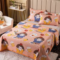 元气少女[四季款] 60X110cm颜色随机三层加厚 洛卡棉床单单件单双人床盖宿舍毯子榻榻米双面夹棉盖毯多功能垫子