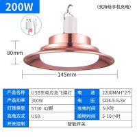 200W-配2个2200MAH电池 led充电灯泡家用停电备用应急灯照明户外露营夜市摆地摊无线挂灯