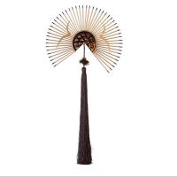 扇宽30CM1个+流苏+无痕钉贴 中式铁艺壁饰扇子房间装饰品墙上挂墙客厅玄关背景墙墙面装饰挂饰