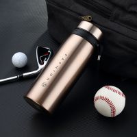 金色 500ML 保温杯男大容量水杯真空不锈钢茶杯女士车载户外便携水壶刻字杯子