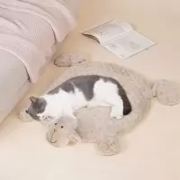 小羊垫-奶茶色(70*80cm) 小羊垫子宠物睡觉大尺寸猫垫子猫咪窝保暖睡垫不沾毛软垫狗垫