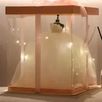 婚纱模型盒装(粉盒)_ 生日礼物送闺蜜女朋友婚纱模型实用创意精致特别的18岁成年礼女生