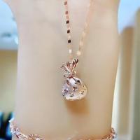 同款福袋项链 小蛮腰钛钢项链女潮小众锁骨链日韩时尚百搭玫瑰金颈链福袋 吊坠·