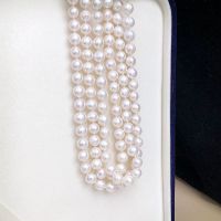 大小7-8MM长度120CM 8-9-10MM天然淡水珍珠毛衣链 真珍珠项链 长款项链多层 配旗袍女
