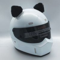 均码 黑色尾巴一只 猫耳朵头盔装饰品小配件熊耳摩托车电动车个性创意改装男女滑雪盔