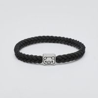 小猪黑绳-[黑色]礼盒装 情侣皮筋手链两用韩版发圈手腕ins头绳送男朋友小皮套小动物头饰