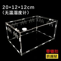 普通中号20*12*12厘米 爬虫饲养盒宠物箱透明亚克力蜘蛛蜥蜴蜗牛螳螂蟋蟀乌龟造景箱