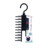 黑色(可收纳20条)1个装 日本多功能领带架JK领结围巾腰带皮带丝巾配饰衣柜收纳神器可旋转