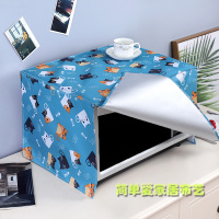 小猫(涂层款) 尺寸Z(半包前开口)49*38*28 微波炉罩防水套 烤箱防尘罩 微波炉防尘布罩 防晒巾 微波炉防油罩