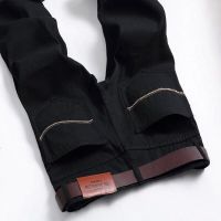 /508纯黑色/无弹一条 28 [2尺1][](90-100斤) 春季男士牛仔裤中年直筒宽松秋冬款男裤休闲工作长裤子男潮