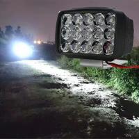 三寸方15珠聚光灯白光-[好物推荐] 货车led强光超亮远近光12V-80V电动车拖拉机大灯强光四轮车灯