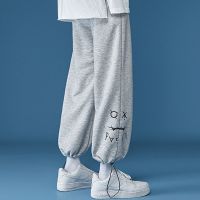 [单件装]JS210PA浅灰色 M 建议100斤内 大码男装秋装卫裤男士直筒宽松款男裤休闲百搭长裤子港风潮流ins