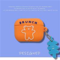 橙色呼啦圈熊 漫步者Minibuds 漫步者MINIbuds冇心蓝牙耳机保护套声迈X3充电盒防摔个性卡通v02