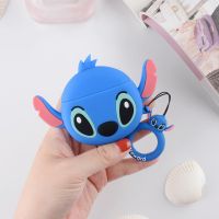 [蓝色]史迪仔+指环扣 无线蓝牙耳机包i11可爱卡通保护套inpods12充电仓盒TWS安卓通用型