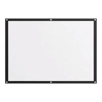 60寸 4:3 简易幕布 白塑 投影幕布家用100寸120寸支架幕壁挂幕落地免打孔户外移动高清幕布