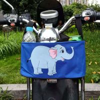 蓝色挂包-大象 电动车前置储物挂包自行车防水雨衣充电器挂包大号婴儿车收纳挂包