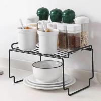 简易款单层不可旋转 厨房调料置物架家用台面多功能油盐酱醋调味品收纳用品旋转收纳架