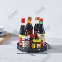 单层不可旋转 厨房调料置物架家用台面多功能调味品收纳用品旋转收纳架子
