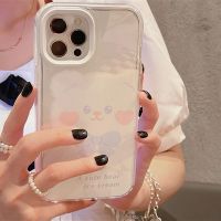 TPU三合一白边-蓝蝴蝶结白熊 iPhone 2 ins可爱卡通玩偶小熊11/12Pro/Max苹果X/XS/XR手机壳