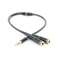 3节合金外壳[黑色30cm] 其他 声卡连接手机伴奏一分二线 麦克风一分二耳机转接头 话筒双人听歌