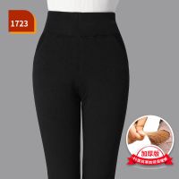 1723-经典黑色 L 腰围:1.9-2..2尺 中老年驼绒棉裤女冬季加绒加厚外穿裤子妈妈裤女士高腰保暖裤大码