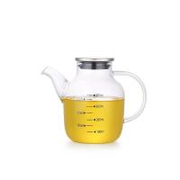 钢盖-380ml(带防尘盖) 1个装(赠壶刷+壶垫) 厨房家用玻璃油壶防漏不漏油装油罐酱油壶倒油小用品瓶醋壶调料瓶