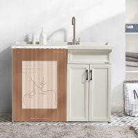 HGL550 整片式宽40cm*高70cm 滚筒洗衣机遮挡防晒帘阳台遮阳布防水防尘罩盖布免打孔鞋柜橱柜帘