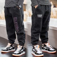 GUR款单裤 110 男童裤子加绒秋装一体绒儿童牛仔裤男秋冬加厚棉裤中大童男孩长裤