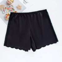 黑色 均码 85-130斤 ice夏季冰丝安全裤女防走光配裙子jk打底短裤蕾丝无痕薄款不卷边
