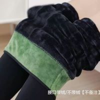 高腰一体裤黑色300克 均码[80-130斤] 冬季棉裤女加厚加绒东北打底裤保暖1000克特厚超厚羊羔绒一体裤子