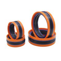 台湾进口桔色[DAS] [桔色]40*30*29.1(1套) KDAS组合油封液压油缸活塞孔用密封圈五件套油封注塑机组合