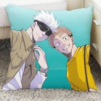 1 35*35cm双面印图含枕芯 咒术回战周边抱枕头五条悟虎杖悠仁动漫挂件玩偶伏黑惠宿傩二次元