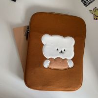 咖色饼干熊 小号(适用9-11寸) 卡通ipad包笔记本内胆包13.3电脑包加厚防摔保护套11寸平板收纳包