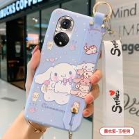 薰衣紫-玉桂狗+斜挎挂绳 华为荣耀50手机壳玉桂狗斜挎h0n0r50保护套软硅胶卡通全包边包边