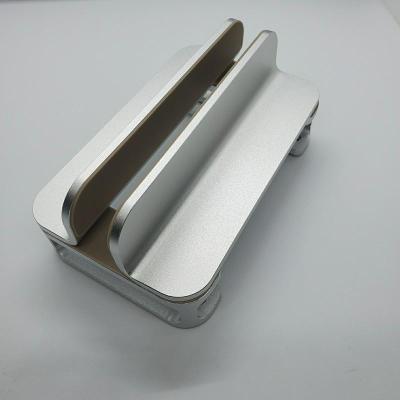 太空银[单槽] 笔记本立式支架macbook pro macmini电脑收纳散热铝合金底座