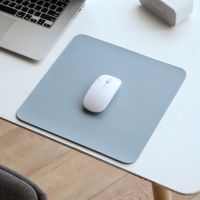 霜蓝 22CM*22CM 鼠标垫双面皮质简约韩式白领小号办公鼠标垫男女垫游戏鼠标垫Ins