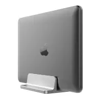 单槽银色 可调节铝合金收纳竖立笔记本iPad MacBook Mac支架底座
