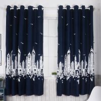 城市生活 0.8X高1.5送50-80杆单开 窗帘免打孔安装卧室客厅全遮光隔热遮阳布防晒北欧简约挂钩式挡光