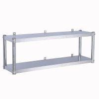 两层 加厚长60宽30 厨房壁挂置物架不锈钢上墙二层吊架调味品托臂架3饭店收纳展示架2