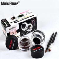 双色眼线膏 2瓶装眼线膏防水持久防晕染黑+棕眼线胶懒人眼影配刷