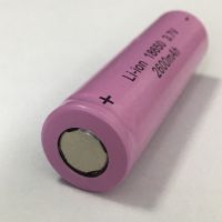 平头 1节 18650锂电池2600大容量3.7强光手电筒头灯小风扇平头充电宝充电器