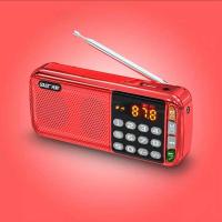 中国红[标配] N28收音机多功能大音量老年人便携式可充电插卡音箱随身听mp3