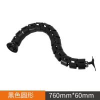 圆形黑色 电脑办公桌圆形蛇形穿线会议桌藏线管电脑桌电线收纳电线管走线管