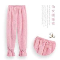 F16 单件-加绒-裤子/随机 M 建议70-100斤 冬季睡衣女珊瑚绒睡袍加厚加绒长款可爱卡通法兰绒家居服套装保暖